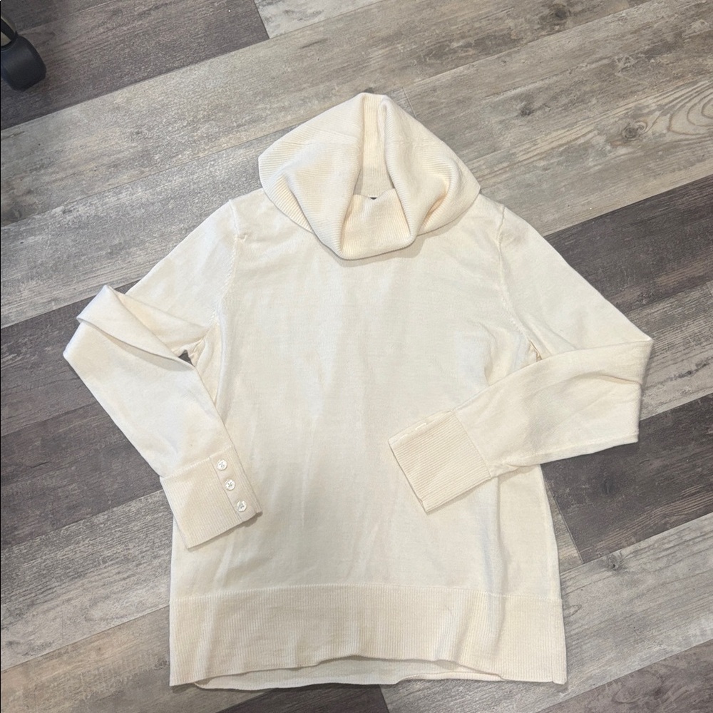 Talbots Cream Marino Wool Sweater